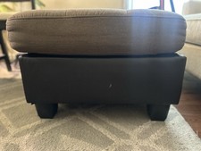 Brown upholstered ottoman for sale  Long Beach