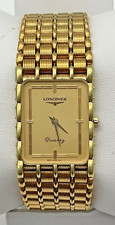 Relógio de quartzo masculino retangular Longines placa de ouro  comprar usado  Enviando para Brazil