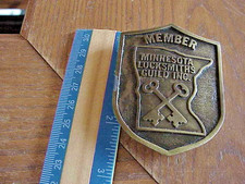 Fivela de cinto de latão Minnesota Locksmith's Guild Indiana artesanato em metal comprar usado Fivela de cinto de latão Minnesota Locksmith's Guild Indiana artesanato em metal comprar usado  Enviando para Brazil