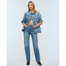 NOVO Madewell Alto Anos 90 Jeans Reto Rondell Lavagem Azul Vinco Cintura Alta EUA 28 comprar usado  Enviando para Brazil