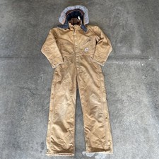 Macacão masculino vintage Carhartt 996QZR colarinho de veludo lona celeiro trabalho com capuz comprar usado  Enviando para Brazil