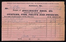 Coulbourn bros. oysters for sale  Norwalk