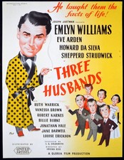 16mm feature THREE HUSBANDS (50) PD Original Eve ARDEN,   Emlyn WILIAMS comprar usado  Enviando para Brazil