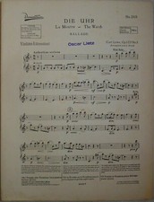Używany, Nuty: Carl Löwe, Zegarek - Ballada nr 265. Synowie Schotta, 1928 - ok. 10 arkuszy na sprzedaż  Wysyłka do Poland
