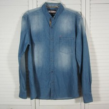 Camisa jeans masculina manga longa jeans leve slim fit Aramis tamanho M comprar usado  Enviando para Brazil