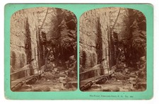 NOVO HAMPSHIRE SV White Mountain Flume Walkway Boulder Franconia GH Aldrich 1870s comprar usado  Enviando para Brazil