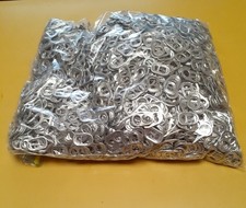 Abas de puxar anel de lata de alumínio de 1 kg para artes, artesanato e crochê - Quadrado comprar usado  Enviando para Brazil