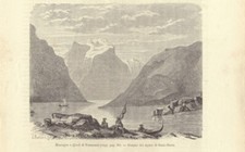 Montagne fjord framnaes. usato  Italia
