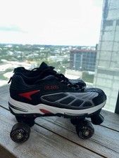 Patins Cruisers preto vermelho – Patins quádruplos estilo atlético retrô, tamanho 10, usado comprar usado  Enviando para Brazil