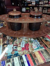 Dunrite vintage (?) Rack para tubos 24 tubos com 2 umidificadores de vidro nogueira comprar usado  Enviando para Brazil