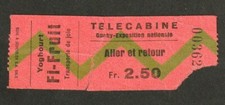 VINTAGE SUÍÇO TELECABINE OUCHY - EXPOSIÇÃO NACIONAL BILHETE DE ELEVADOR DE TELEFÉRICO comprar usado  Enviando para Brazil