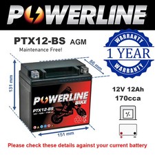 Ptx12 powerline agm for sale  UK