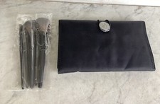 Bolsa de joias cosmética maquiagem viagem preta MARY KAY + 5 peças conjunto de pincéis nova comprar usado  Enviando para Brazil