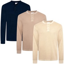 Mens henley neck for sale  PONTYPOOL