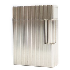 S.T. Dupont Ligne 1 Short Striped Silver Gas Lighter No Box Ignition confirmed comprar usado S.T. Dupont Ligne 1 Short Striped Silver Gas Lighter No Box Ignition confirmed comprar usado  Enviando para Brazil