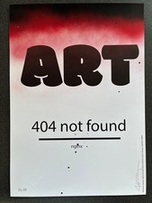 ART 404 NOT FOUND 4/25 SIGNED LIMITED EDITION  CHAAZ NGINX OBEY BRAINWASH RARE comprar usado  Enviando para Brazil
