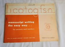 The Palmer Method manuscript writing the easy way 1958 Parents & Teacher Edition segunda mano  Embacar hacia Argentina