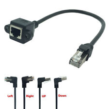 Cabo de extensão de rede Ethernet LAN ângulo RJ45 macho para fêmea montagem em painel de parafuso comprar usado  Enviando para Brazil