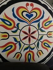 Usado, Placa sextavada design de tulipas holandesas da Pensilvânia rotulada parede pendurada arte popular era 1960 comprar usado  Enviando para Brazil