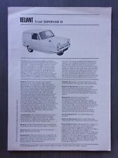 Reliant regal cwt for sale  BENFLEET