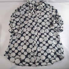 Usado, Blusa Louben Bolinhas Preta Branca Feminina 8 Gola Transparente Botão Manga 3/4 comprar usado  Enviando para Brazil