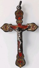 Crocifisso argento smaltato usato  Bra