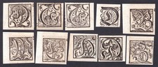 Rnament buchstaben woodcuts gebraucht kaufen  Seubersdorf