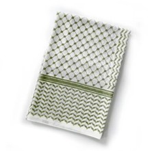 Green white keffiyeh for sale  BARNET