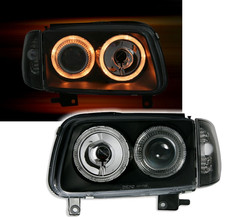 Angel Eyes Headlights Black Left + Right For VW Polo 6N2 From 1999-2001, usado comprar usado  Enviando para Brazil