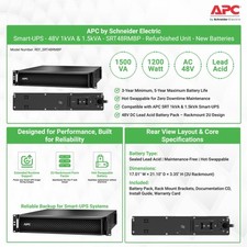 Smart-UPS APC - 48V 1kVA e 1.5kVA - SRT48RMBP - Unidade recondicionada - Novas baterias comprar usado  Enviando para Brazil