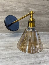 Suporte de parede industrial vidro âmbar tom bronze claro comprar usado  Enviando para Brazil