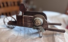 Vtg wooden wheelbarrow for sale  Gulfport