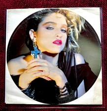 MADONNA  HOLIDAY FIRST ALBUM PICTURE SLEEVE DEBUT DISC THINK OF ME 1982 CROSSES comprar usado  Enviando para Brazil