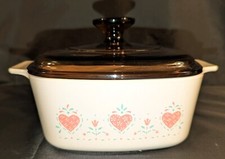 Usado, Caçarola Corning Ware Forever Yours padrão coração 1,5 litro A-1 1/2-B com tampa comprar usado  Enviando para Brazil