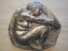 Placca scultura argento usato  San Casciano in Val di Pesa