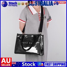 Bolsa hobo feminina casual papel kraft PVC compras com alça ajustável, usado comprar usado  Enviando para Brazil