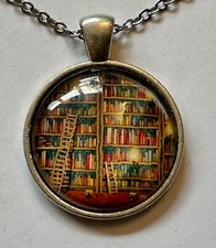 Prateleira de biblioteca de livros bolha redonda tom prata pingente charme colar 1" 18" comprar usado Prateleira de biblioteca de livros bolha redonda tom prata pingente charme colar 1" 18" comprar usado  Enviando para Brazil