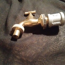 Wasserhahn messing schlauchans gebraucht kaufen  Hamburg