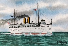 Usado, ORIGINAL AQUARELL - Passagierdampfer "Eastland". comprar usado  Enviando para Brazil
