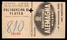 Biglietto ingresso teatro usato  Ragusa