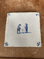 C18th delft tile for sale  SAFFRON WALDEN