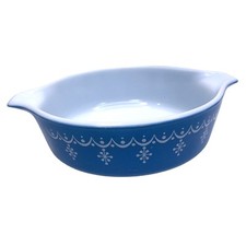 Caçarola Pyrex azul floco de neve guirlanda 1 PT #471 SEM TAMPA comprar usado  Enviando para Brazil