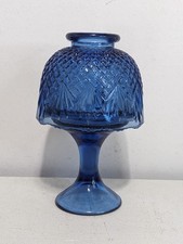 Lâmpada decorativa vintage Westmoreland vidro azul cobalto padrão diamante comprar usado  Enviando para Brazil