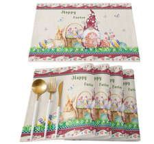 Conjunto de 4 Placemats Happy Gnome Dia da Páscoa, Placemats Laváveis de Mesa Antiderrapante comprar usado  Enviando para Brazil
