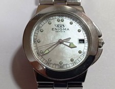 Relógio de pulso feminino Enigma por Gianni Bulgari mostrador em madrepérola aço inoxidável comprar usado  Enviando para Brazil