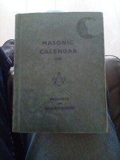 Freemasons masonic calender for sale  KING'S LYNN