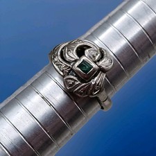 Antique silver emerald for sale  MILTON KEYNES