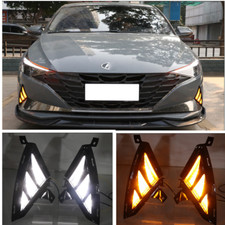 Usado, Par para Hyundai Elantra 2021 2022 lâmpada de neblina LED parachoque DRL luz de circulação diurna comprar usado  Enviando para Brazil