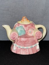 Poltrona/cadeira rosa vintage decoração bule de cerâmica com travesseiro azul/escalada de gato rara comprar usado  Enviando para Brazil