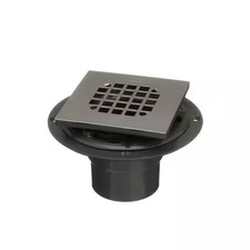 Dreno de chuveiro Oatey 3 pol. redondo preto PVC com 4-3/16 pol. quadrado aço inoxidável-FALTA #3 comprar usado  Enviando para Brazil